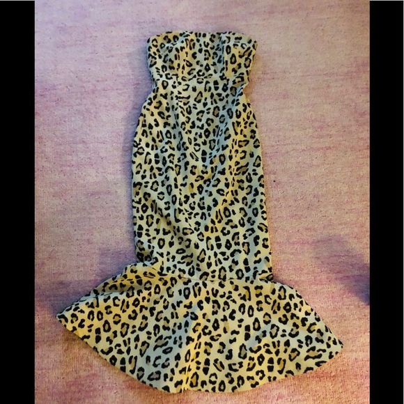 Cinq e sept Luna Leopard Mermaid Dress - Picture 3 of 9